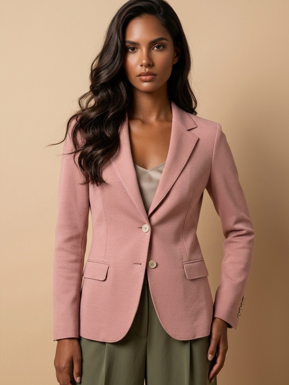 NWT Eleventy Rose Pink Single-Button Tailored Blazer